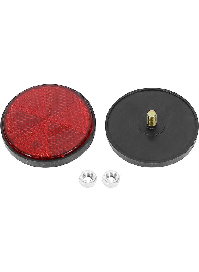 LAMAY Pair Red Plastic Universal Screw Mount Reflective Warning Reflector for Motorcycle Bike - Image 5